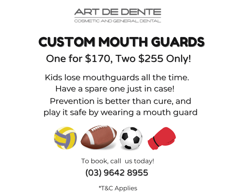 art de dente custom mouth guards promo banner dentist melbourne cbd